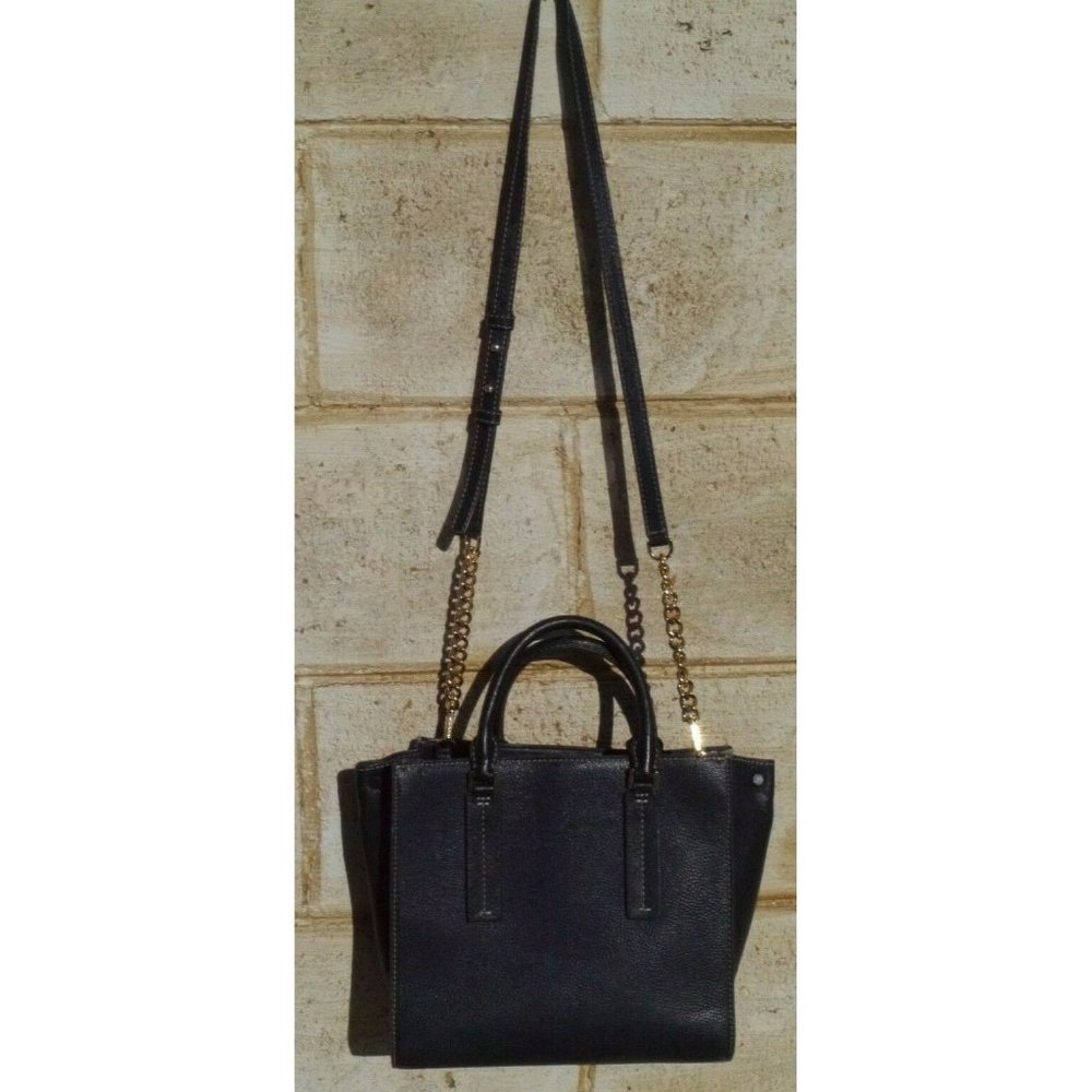 MICHAEL KORS Bag Alessa Medium Satchel Crossbody Pebbled Leather Admiral Blue - Picture 9 of 12